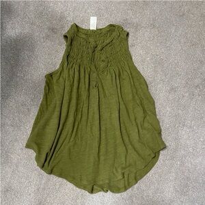 We The Free 
Green Tank Top